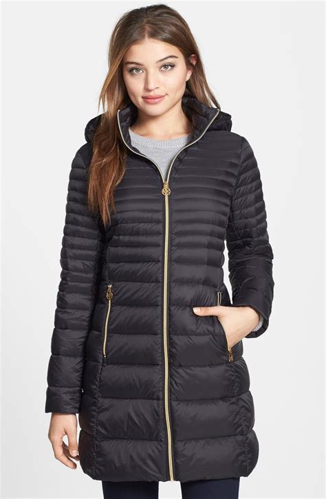 michael michael kors long down parka jacket|Michael Kors down packable jacket.